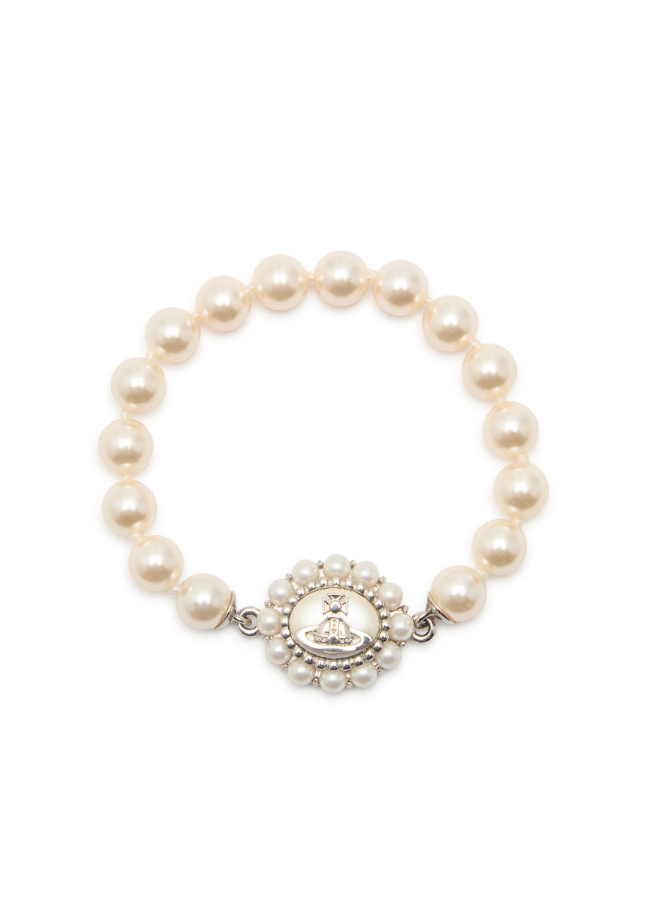 Vivienne Westwood Amaya Faux Pearl Bracelet - Silver - One Size