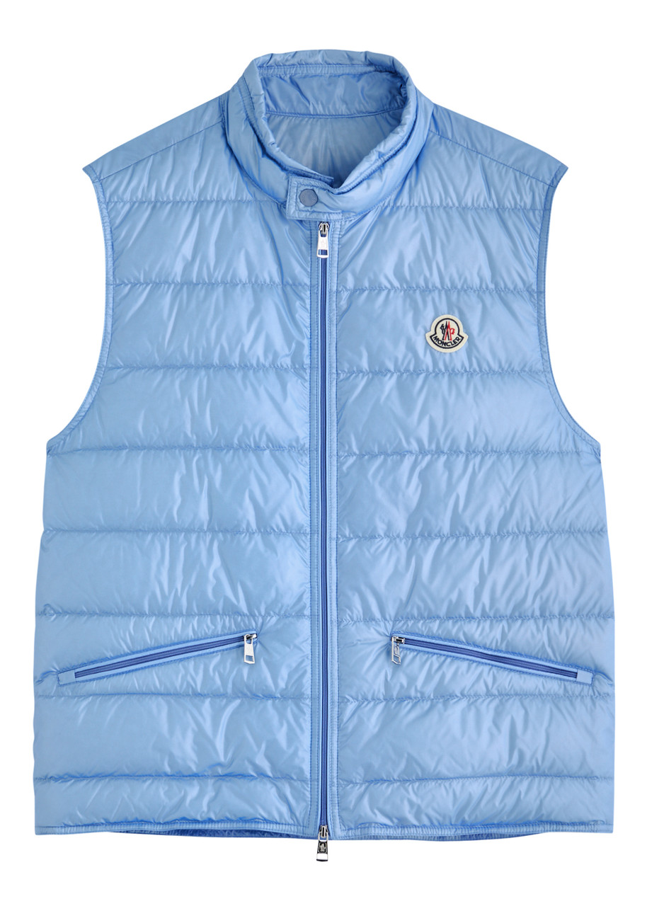 Moncler Gui Quilted Shell Gilet - Blue - 2 (UK38 / M)