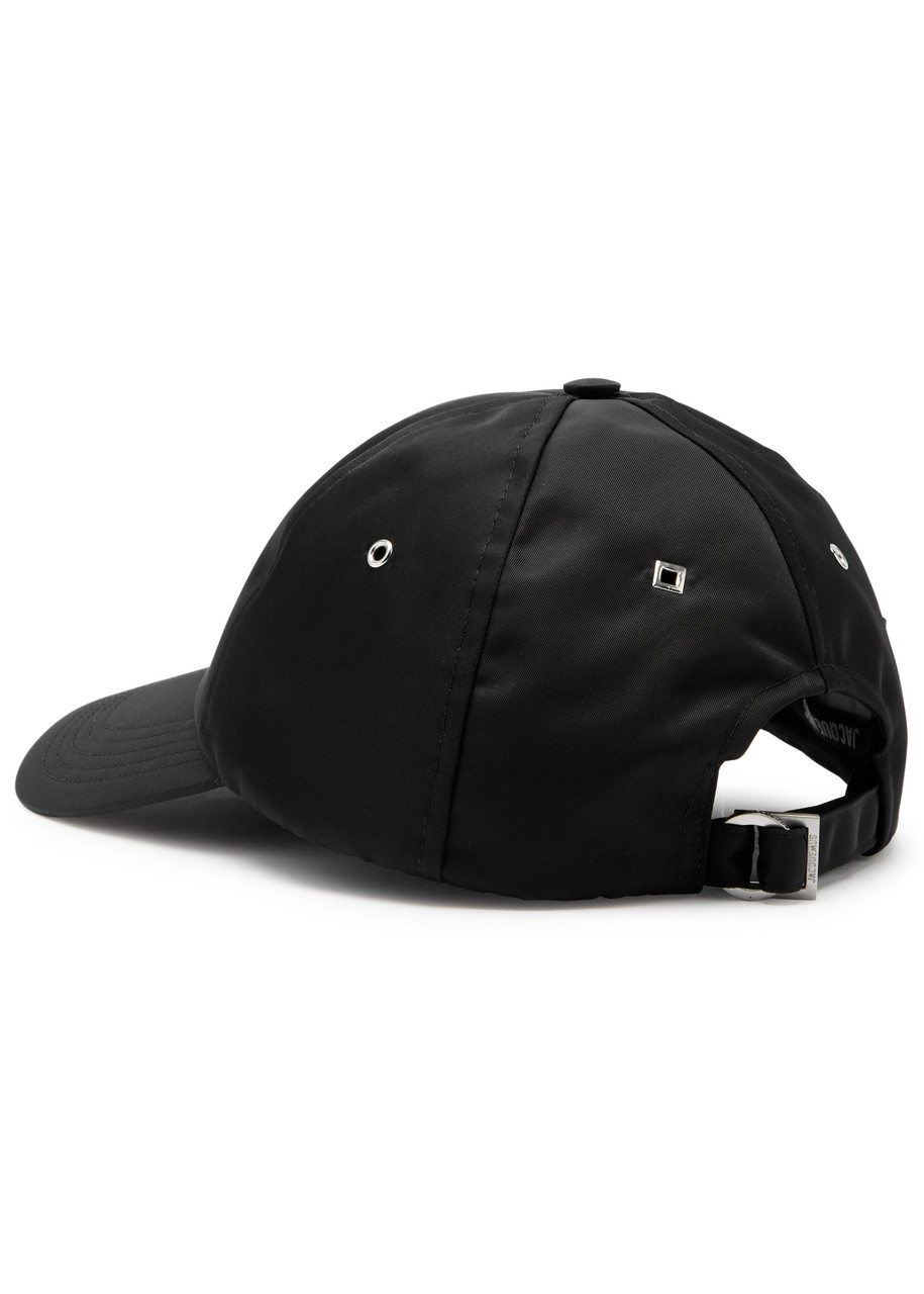 Jacquemus La Casquette Ovalie Nylon Cap In Black