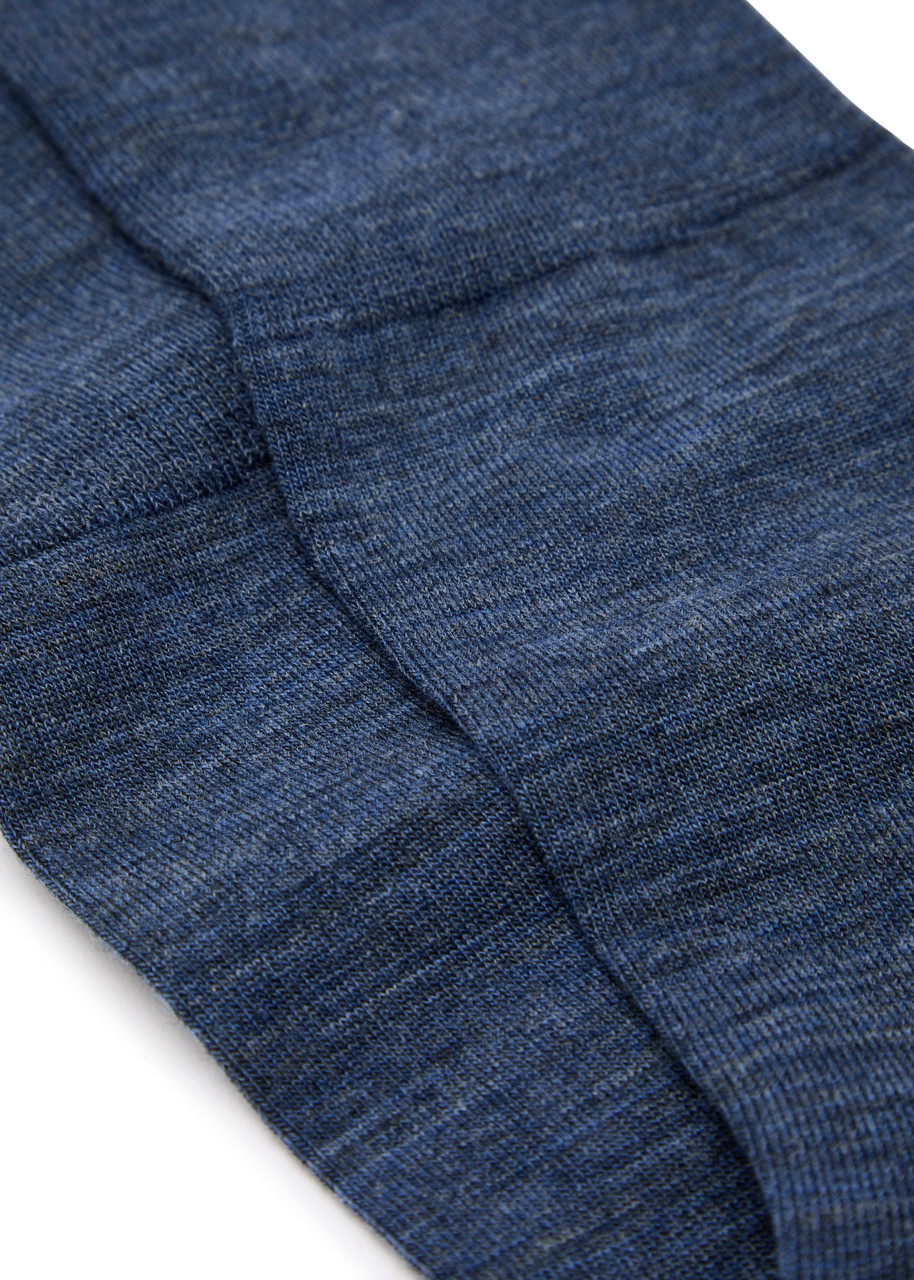 Falke Airport Wool-blend Socks In Blue