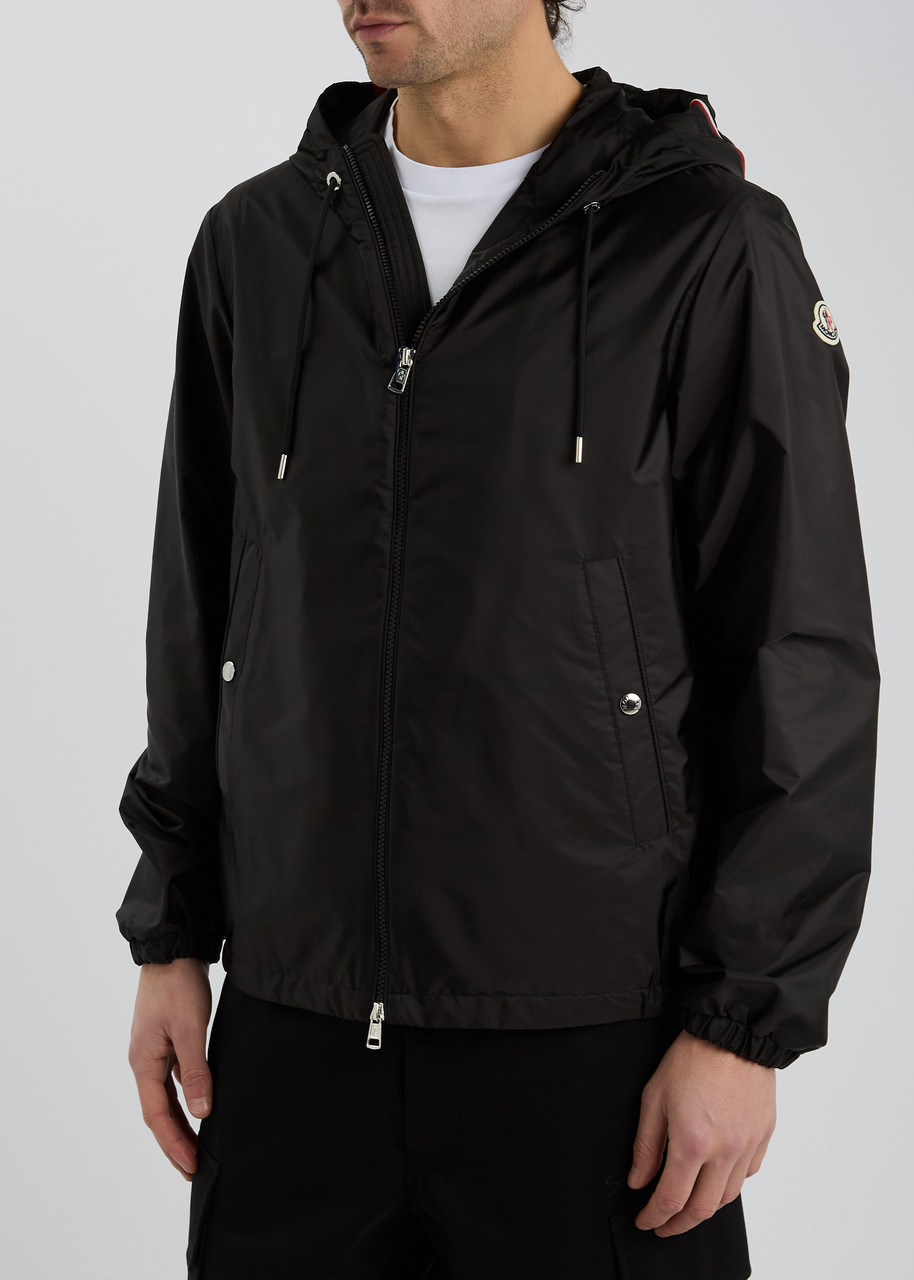 Moncler Grimpeurs Nylon Jacket W/ Hood In Black