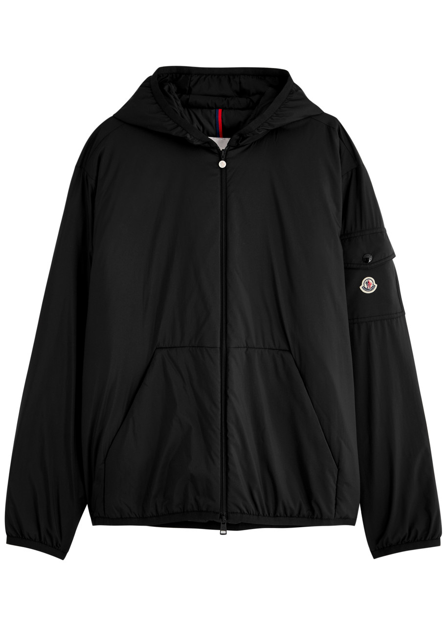 Moncler Monteynard Padded Hooded Shell Jacket In Black