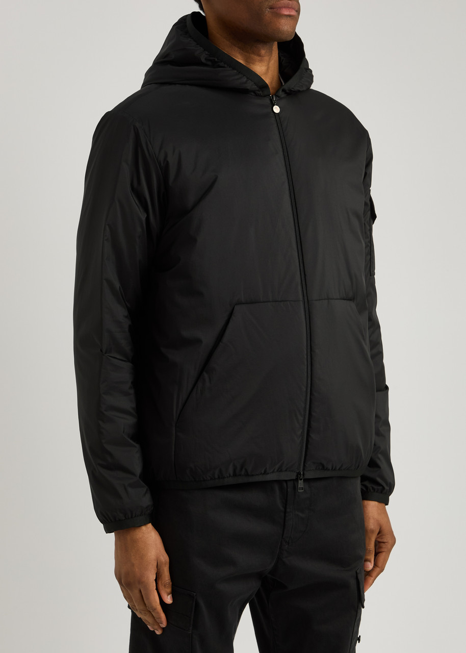 Moncler Monteynard Padded Hooded Shell Jacket In Black
