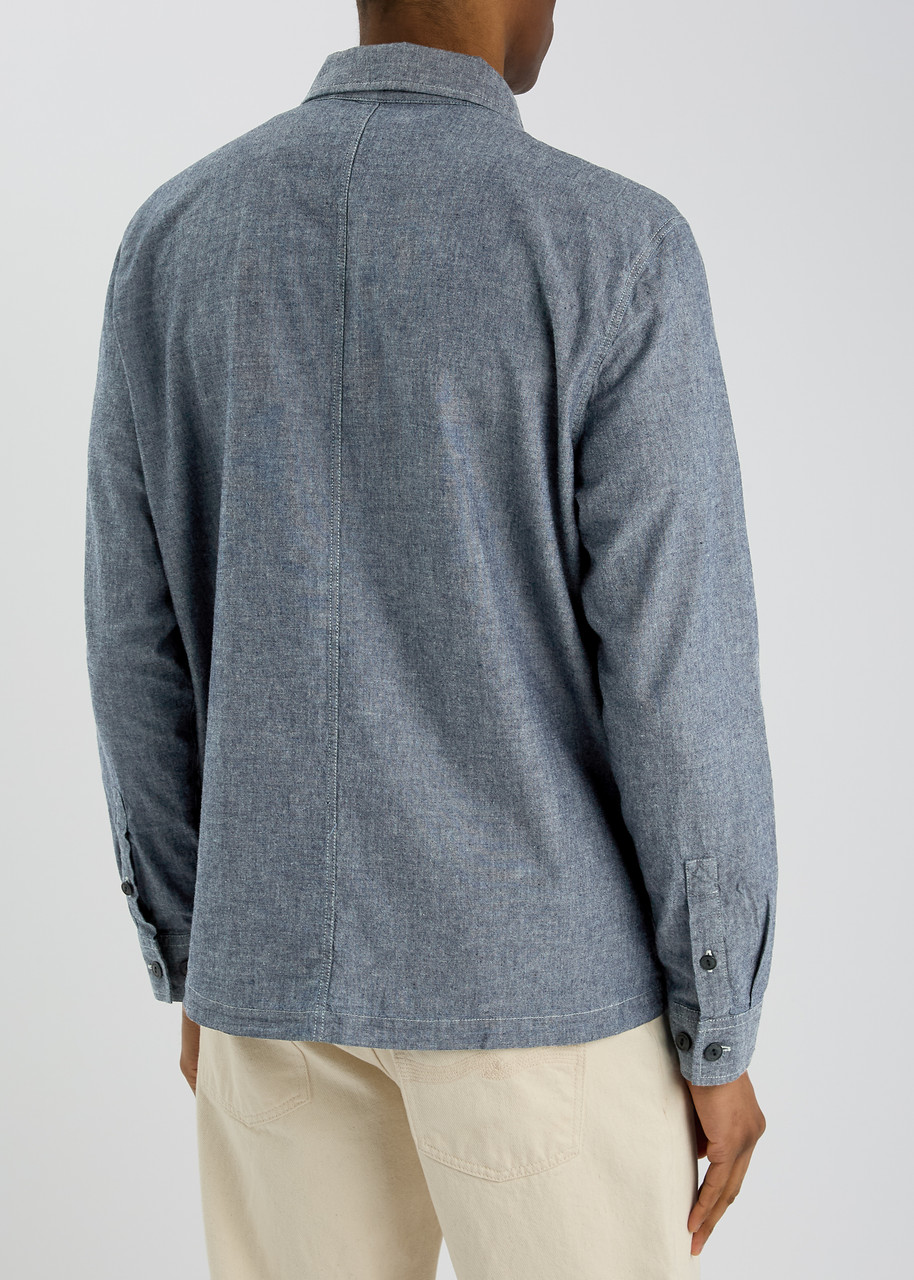  Belstaff Logo Chambray Overshirt - Denim - L 