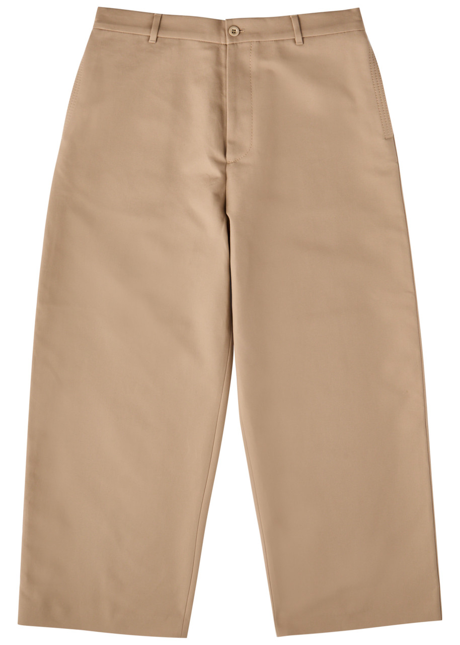 Acne Studios Wide-leg Cotton Trousers - Khaki - 50 (IT50 / L)