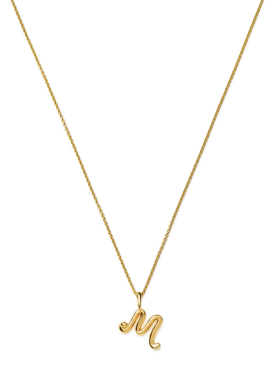 Missoma Initial M Mini 18kt Gold Vermeil Necklace In Gold