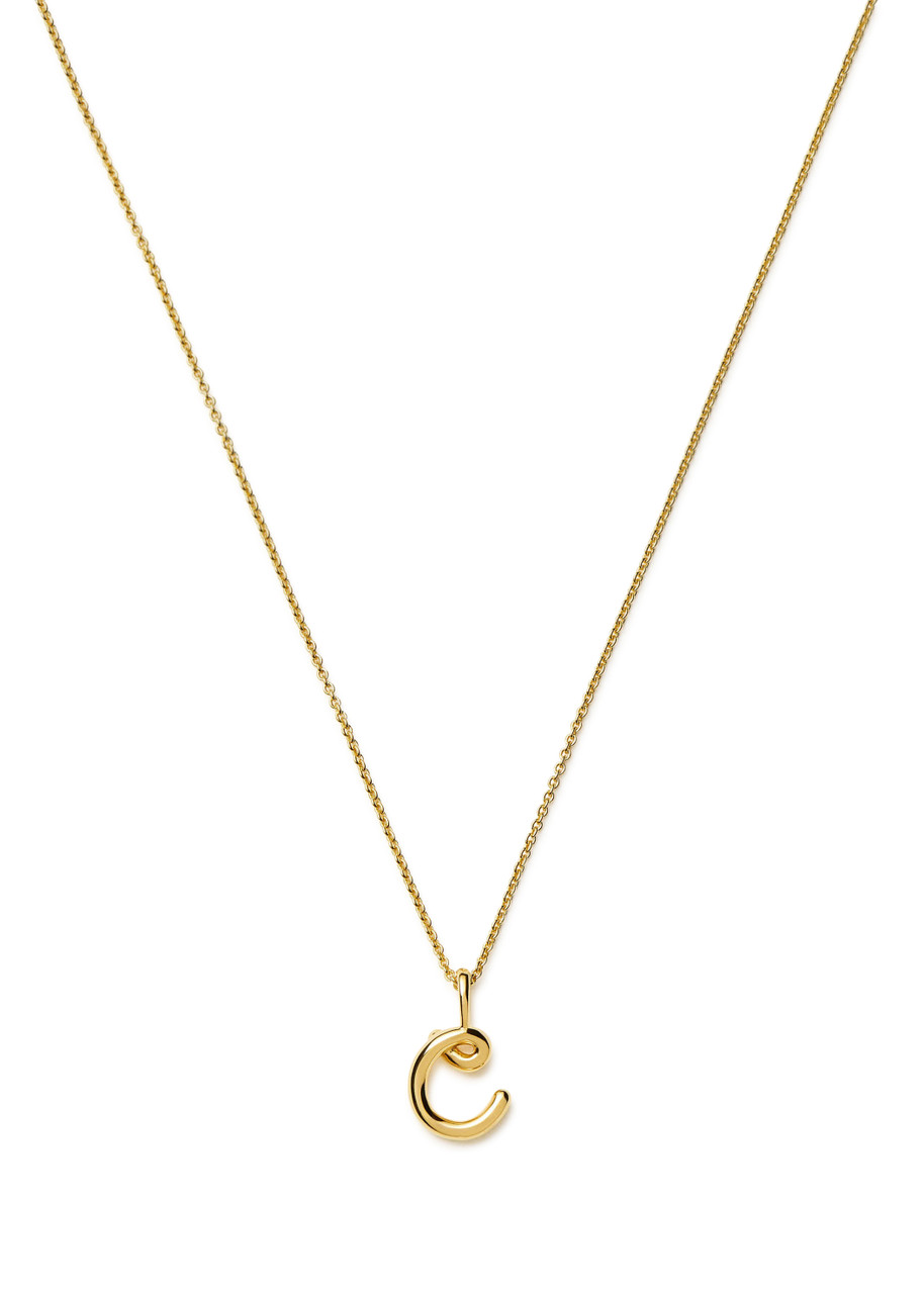 Missoma Initial C Mini 18kt Gold Vermeil Necklace In Gold