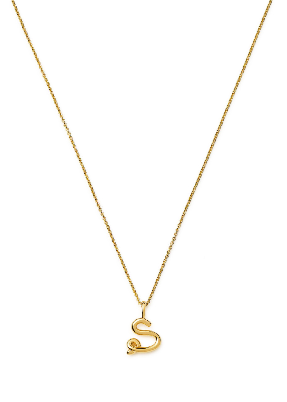 Missoma Initial S Mini 18kt Gold Vermeil Necklace In Gold