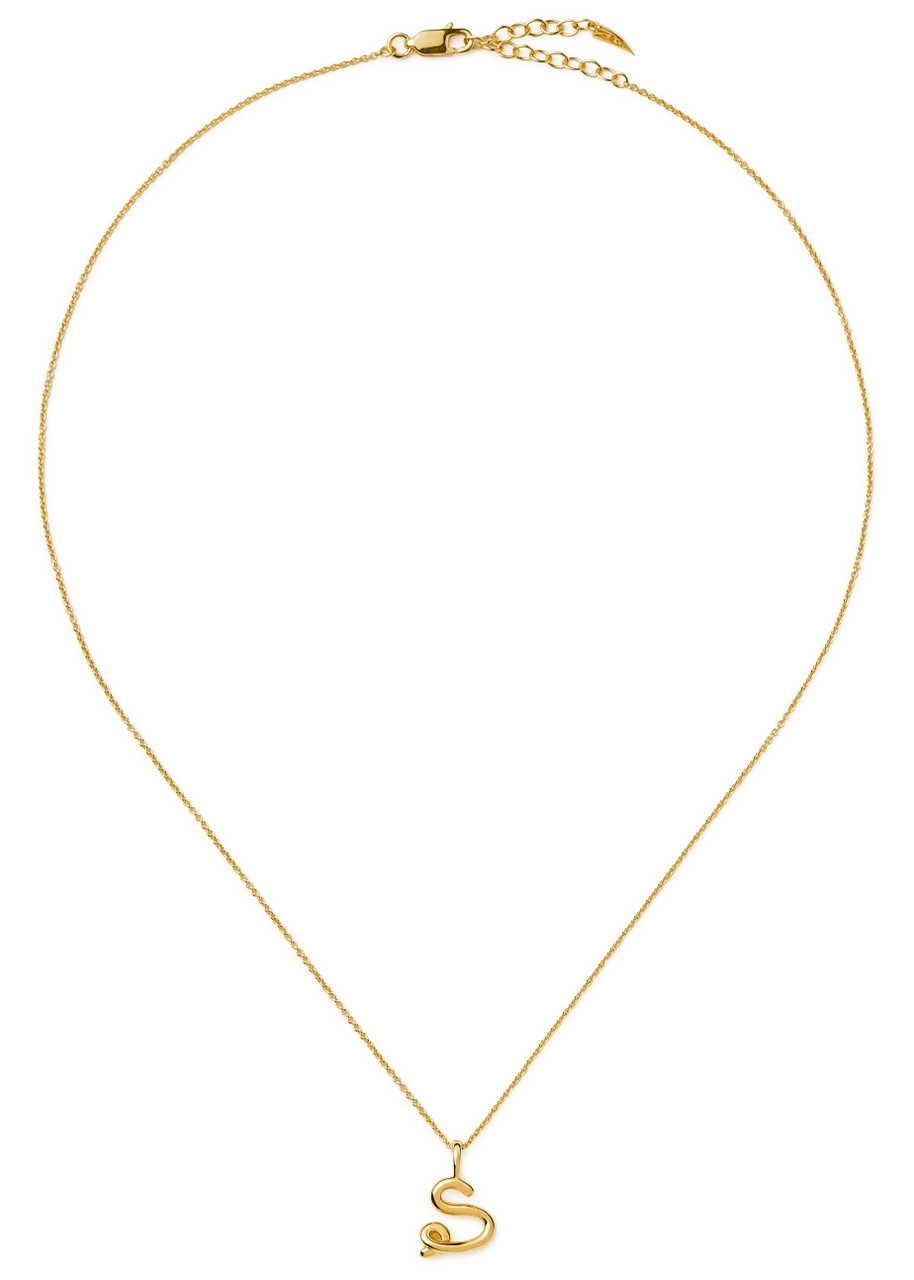 Missoma Initial S Mini 18kt Gold Vermeil Necklace In Gold