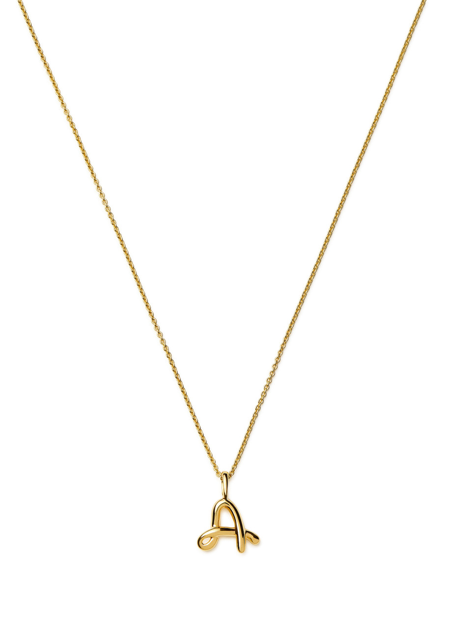 Missoma Initial A Mini 18kt Gold Vermeil Necklace In Gold