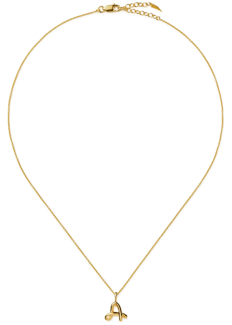 Missoma Initial A Mini 18kt Gold Vermeil Necklace In Gold