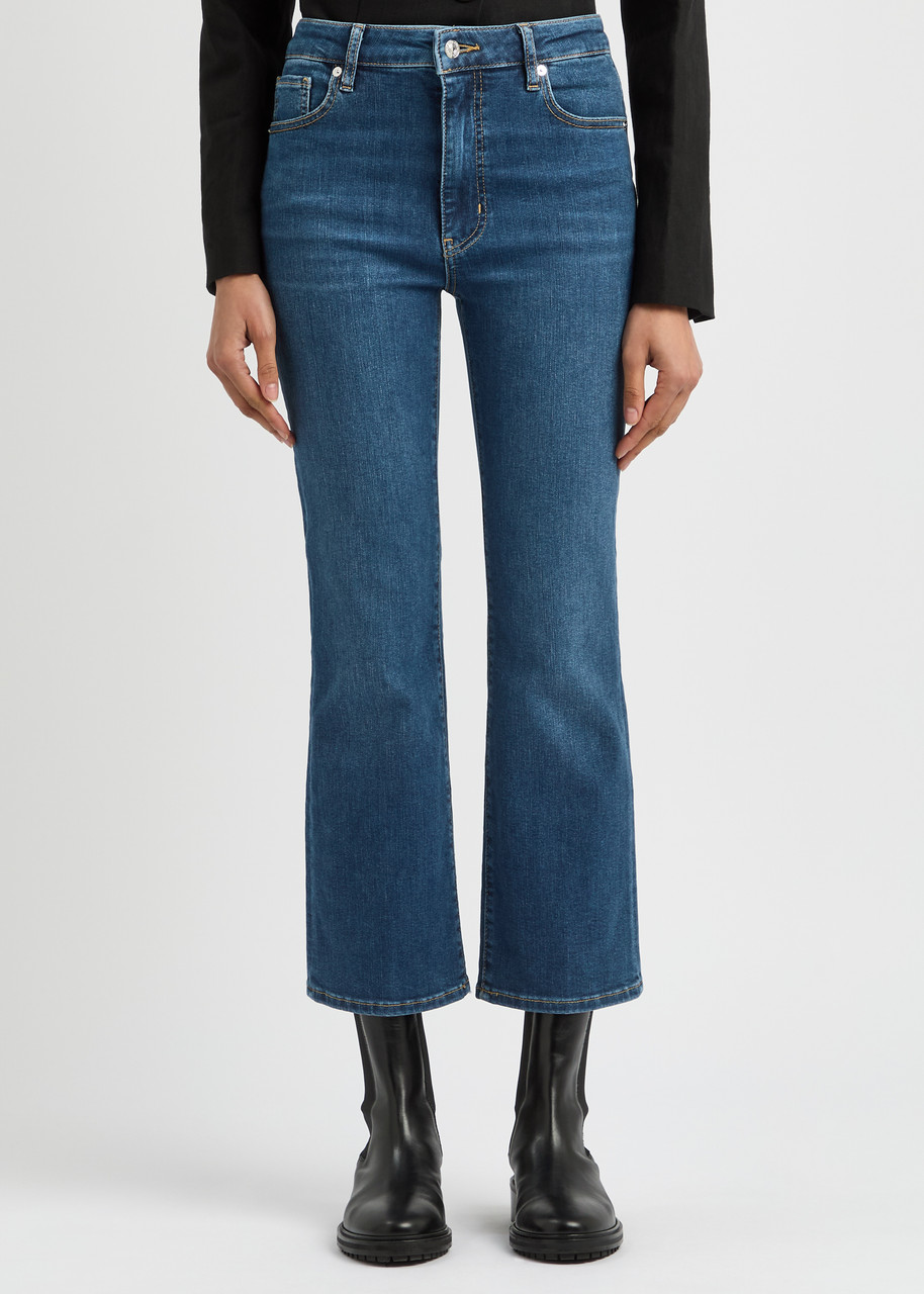 Frame The Reboot Crop Boot-leg Jeans In Blue