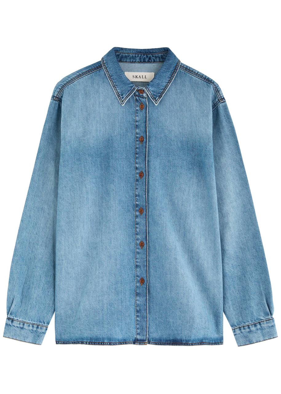 Skall Studio Millington Denim Shirt - Dark Blue