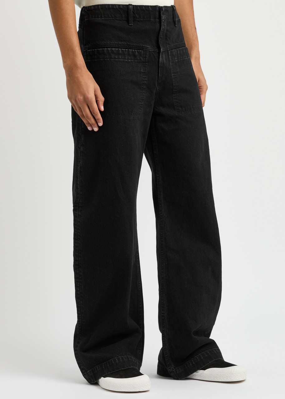 Entire Studios Asset Straight-leg Jeans In Black