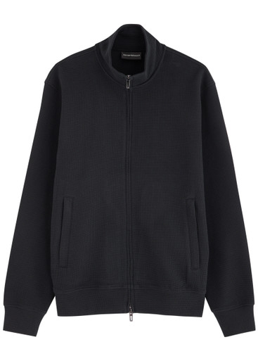 ARMANI Collezioni スウェードブルゾン EMPORIO ARMANI Waffle-knit jersey jacket | Harvey Nichols