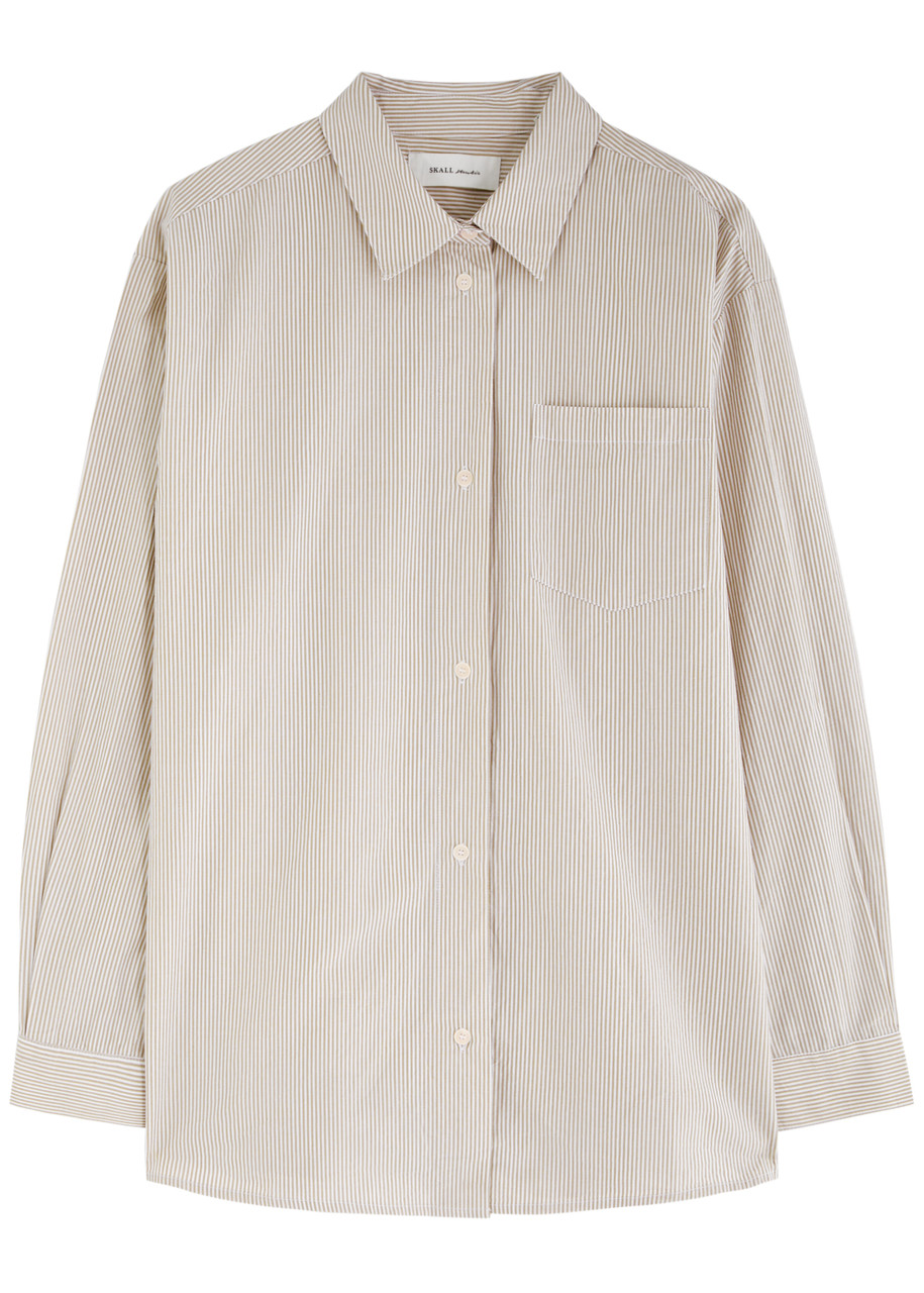 Skall Studio Edgar Striped Cotton Shirt - Beige