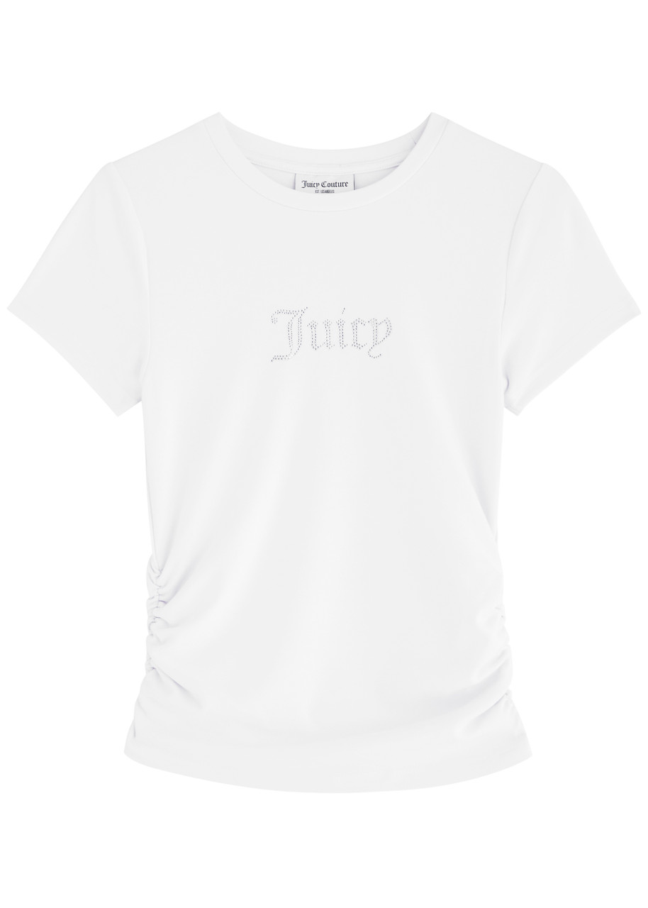 Juicy Couture Dot Logo-embellished Jersey T-shirt - White - XS (UK6 / XS)