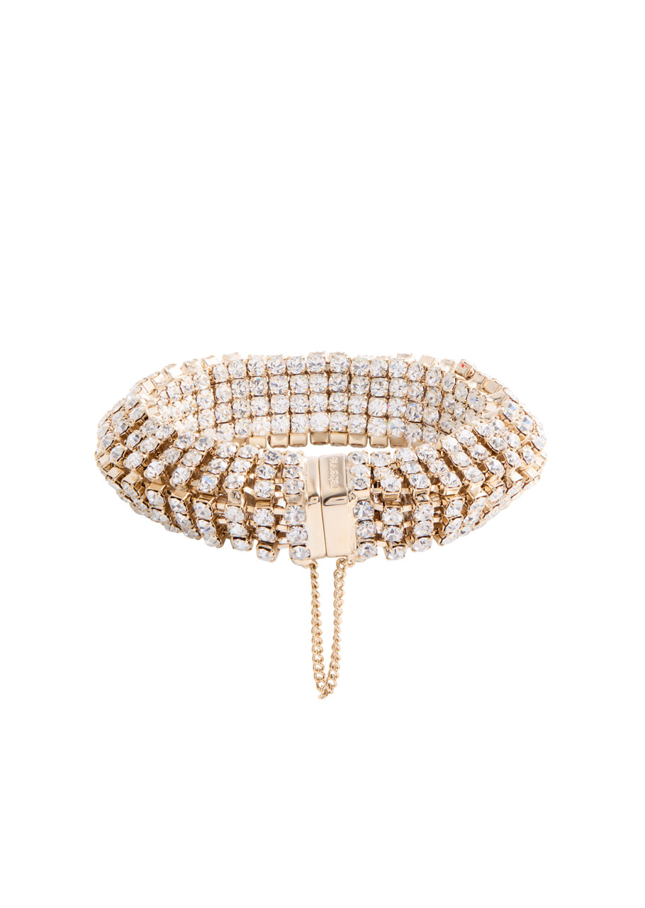 Rabanne Crystal-embellished Bracelet In Gold