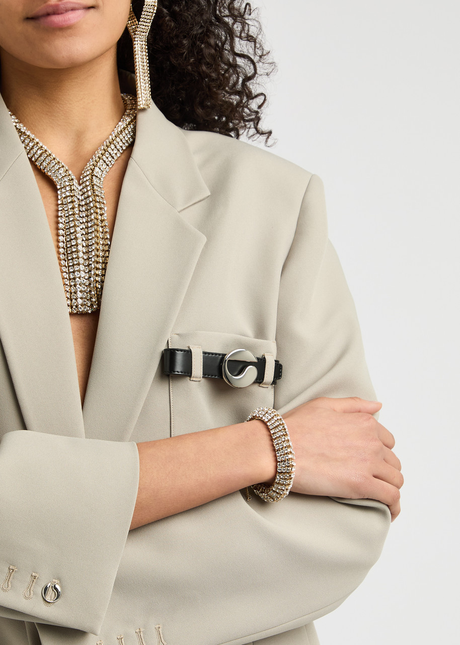 Rabanne Crystal-embellished Bracelet In Gold