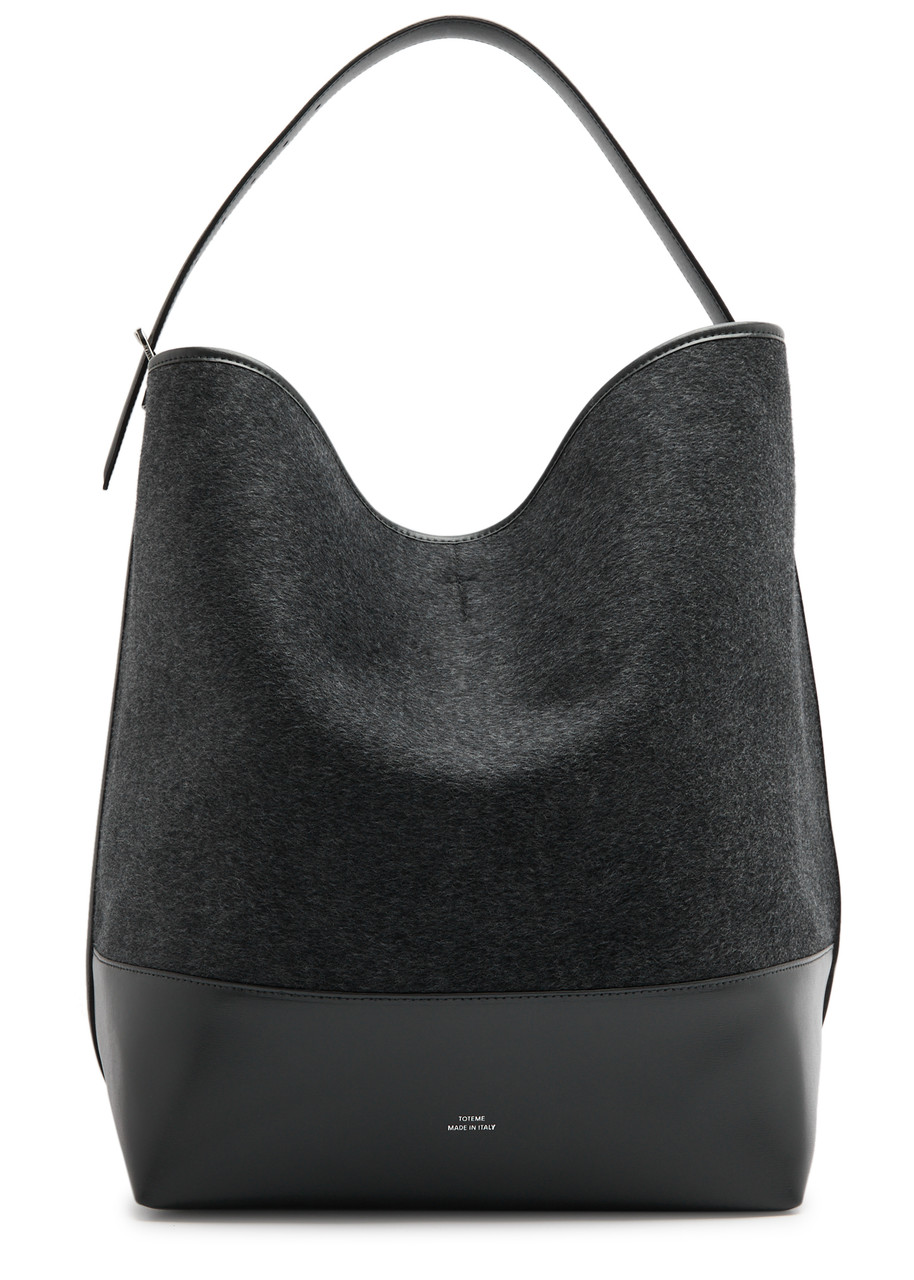 Toteme Belted Wool Tote - Charcoal - One Size
