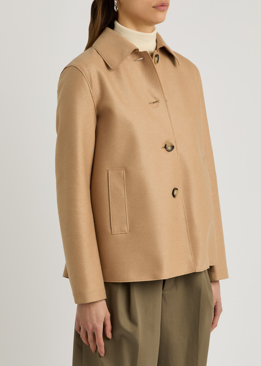 Harris Wharf London Wool Coat In Beige