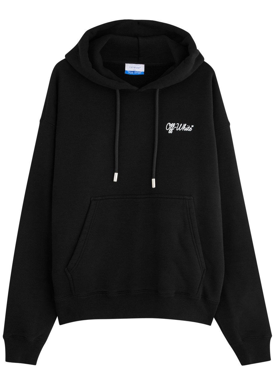 Off-white Caravaggio Arrow Over Hoodie In Black And White