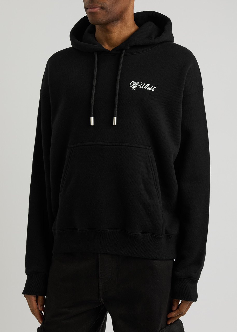 Off-white Caravaggio Arrow Over Hoodie In Black And White