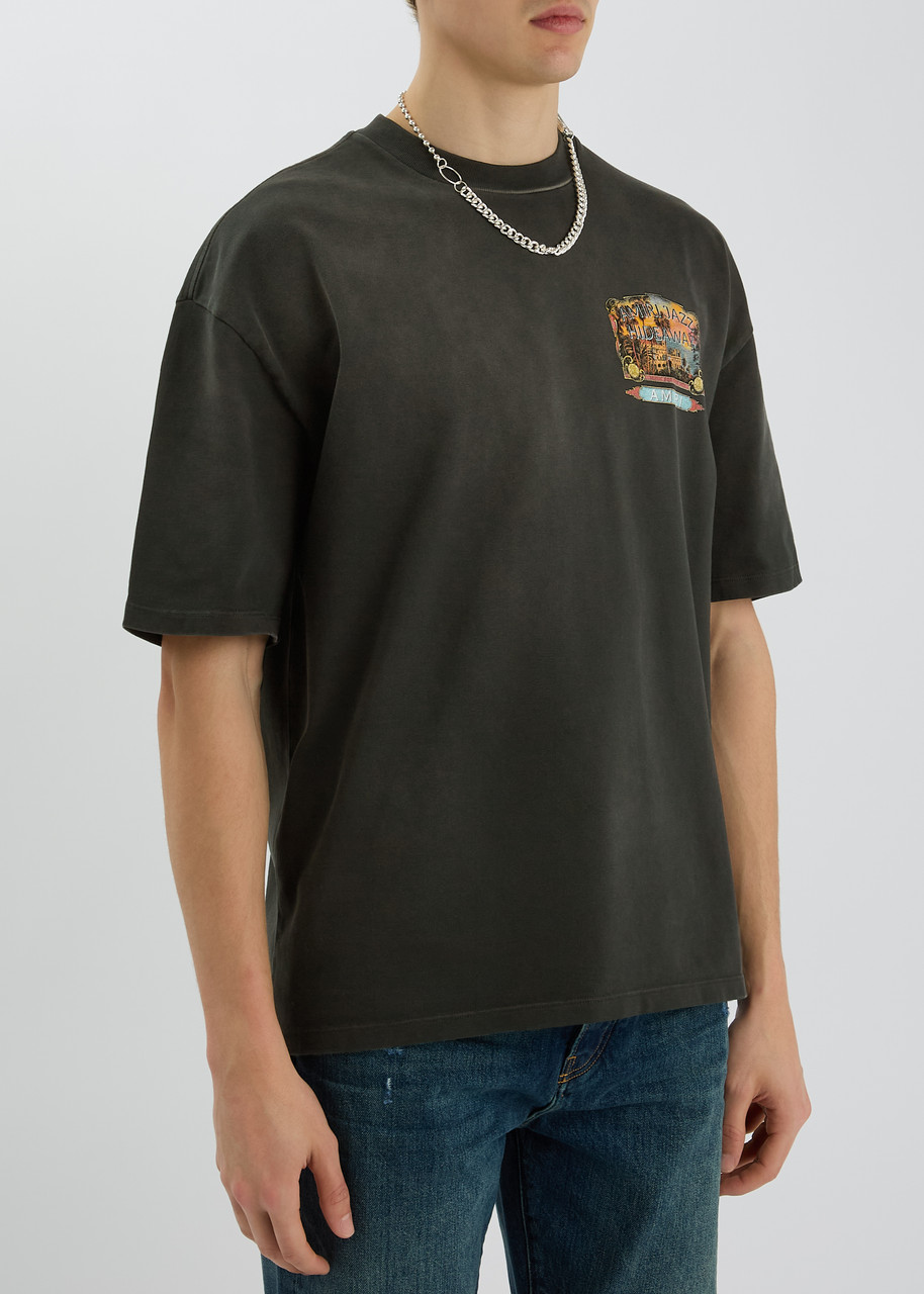 Amiri Jazz Hideaway Logo-print Cotton T-shirt In Black