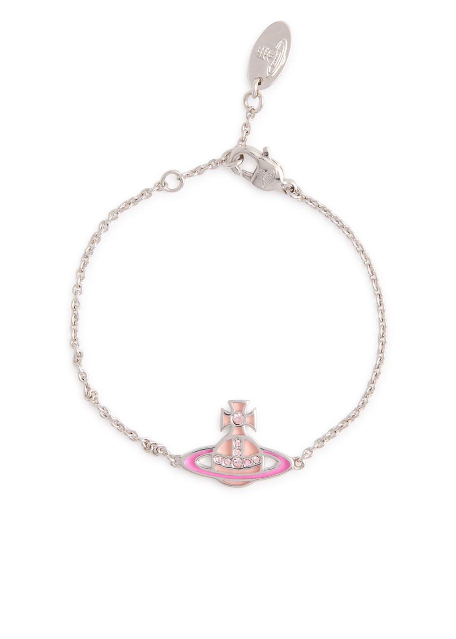 Vivienne Westwood Concetta Bas Relief Orb Bracelet In Pink