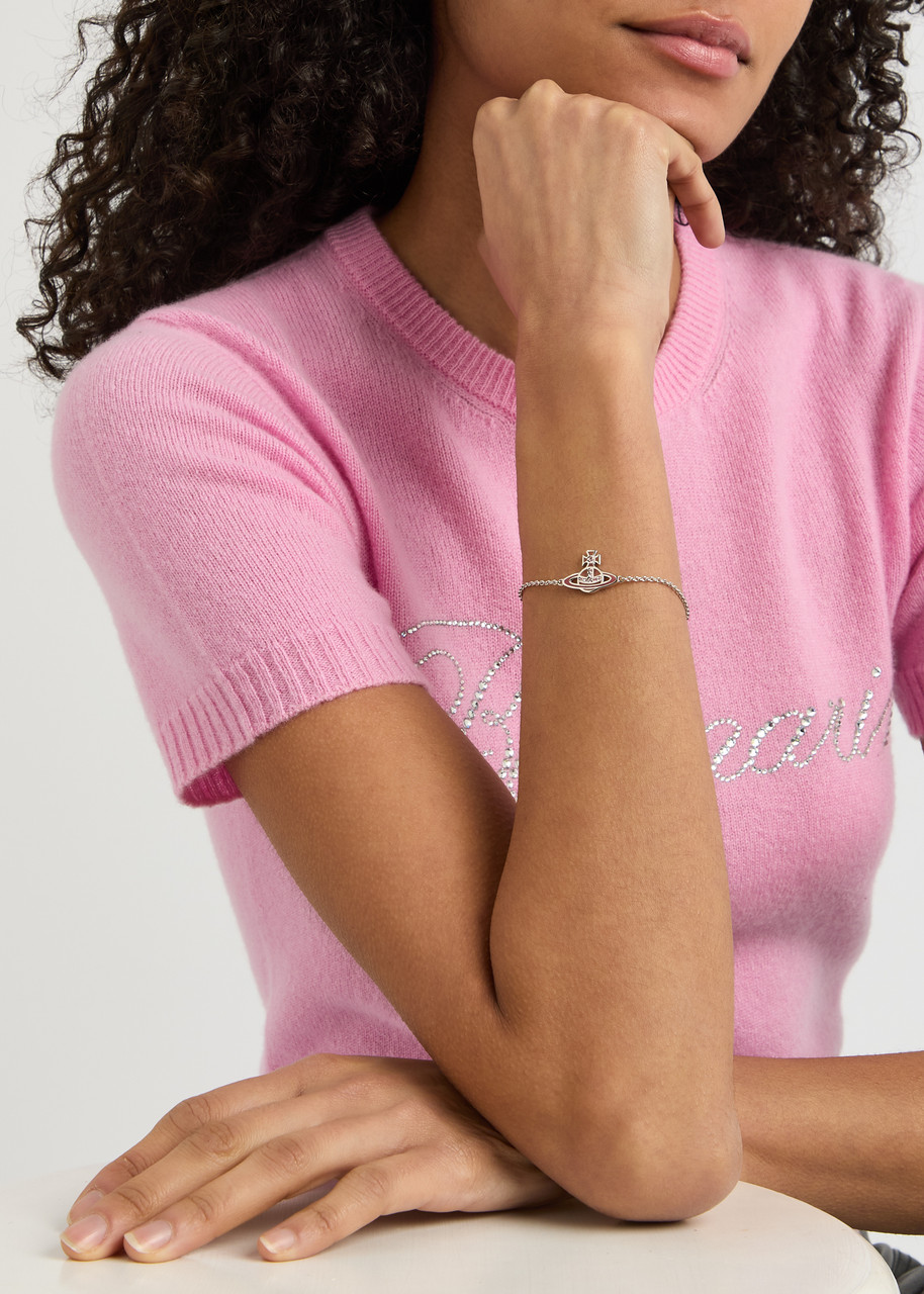 Vivienne Westwood Concetta Bas Relief Orb Bracelet In Pink