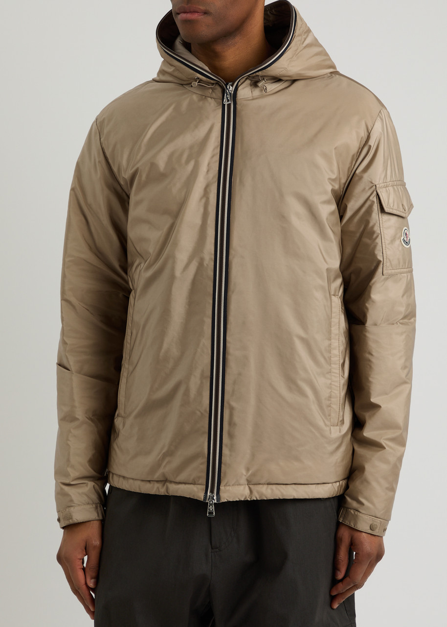 Moncler Evettes Nylon Down Jacket In Beige