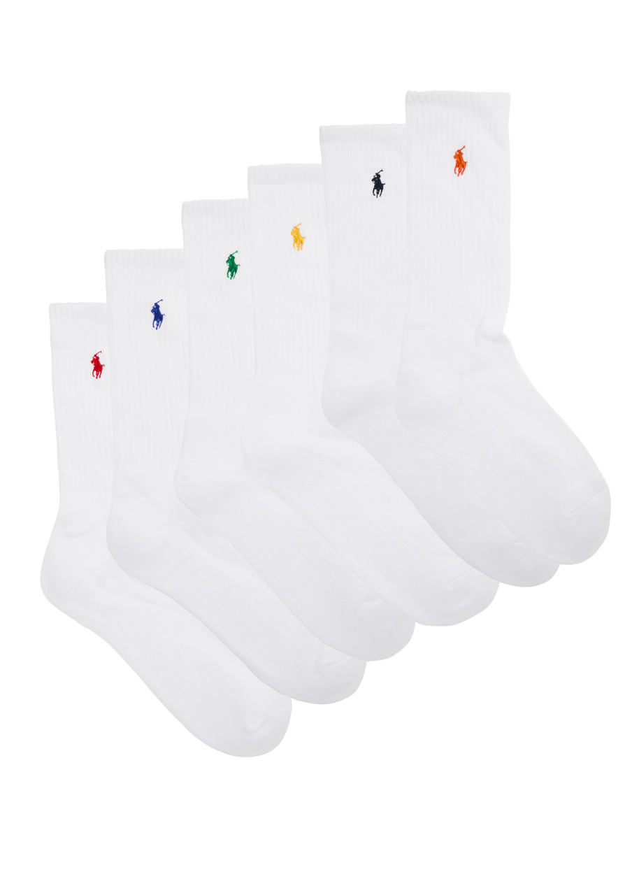 Polo Ralph Lauren Sport Cotton-blend Socks - set of six - White - 5.5 8 (IT39-42)