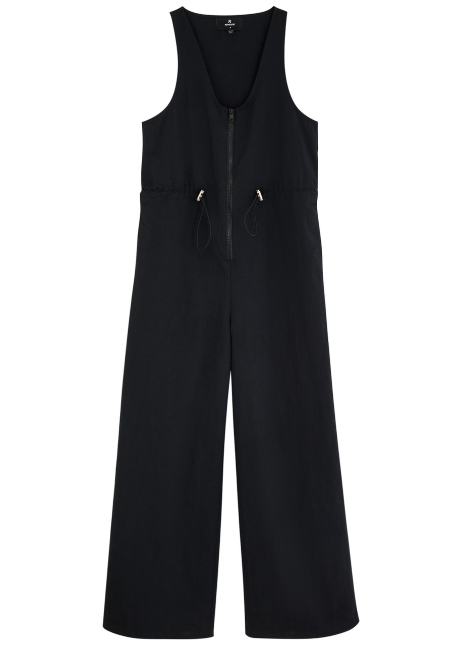 Represent Subway Wide-leg Nylon Jumpsuit - Black - 6 (UK6 / XS)