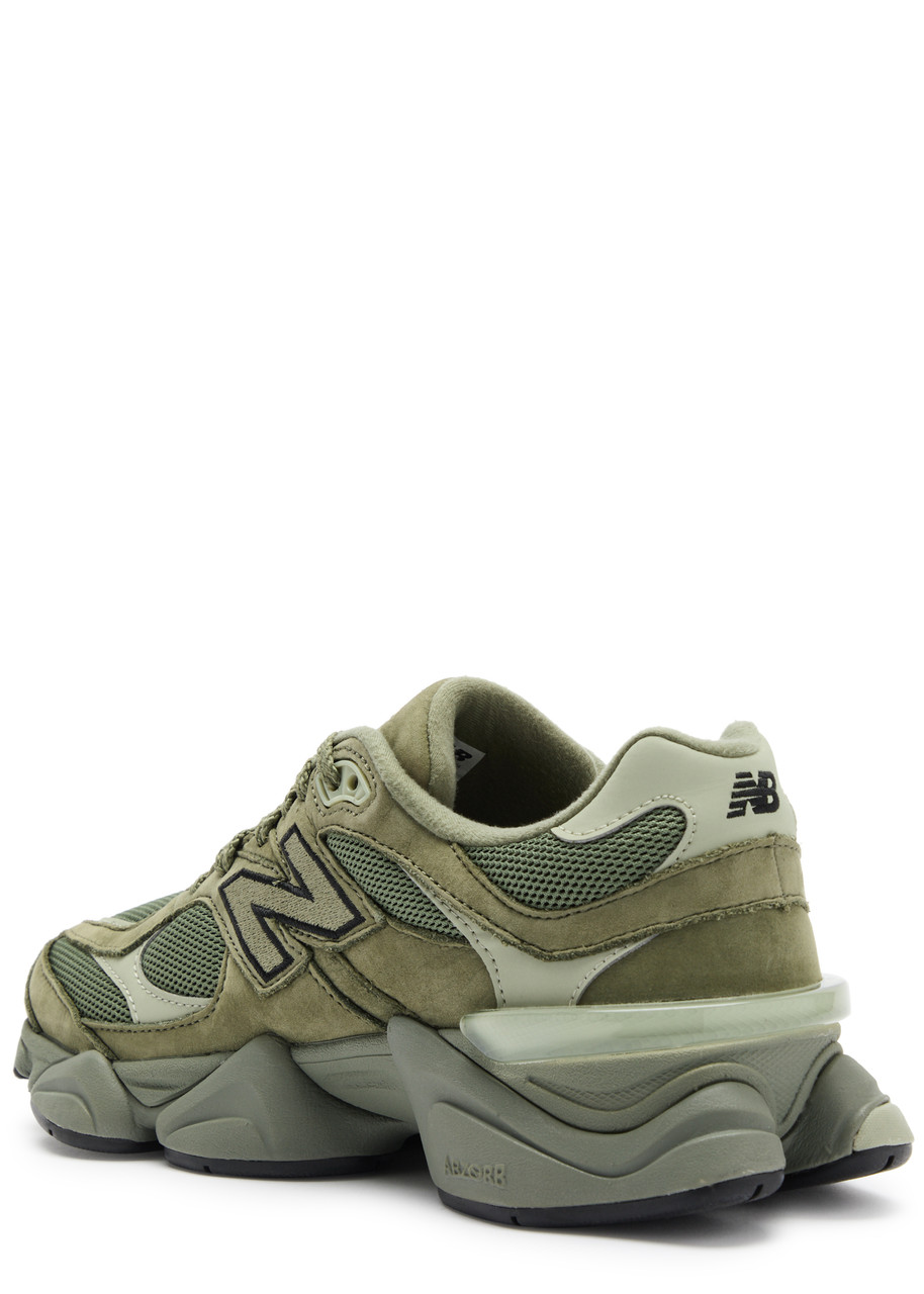 New Balance 9060 Panelled Mesh Sneakers In Green