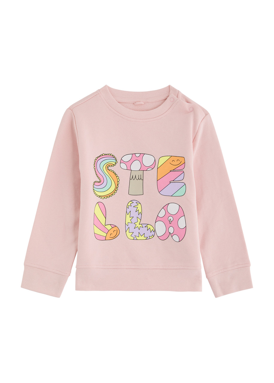 Stella Mccartney Kids Logo-print Cotton Sweatshirt - Pink