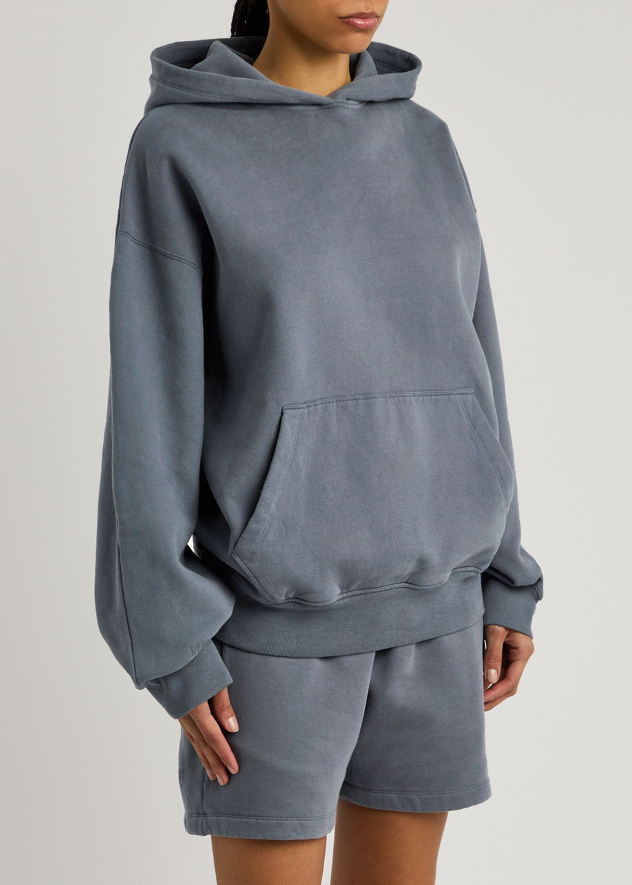 Represent Owners Club Boyfriend Hooded Cotton Sweatshirt In Blue