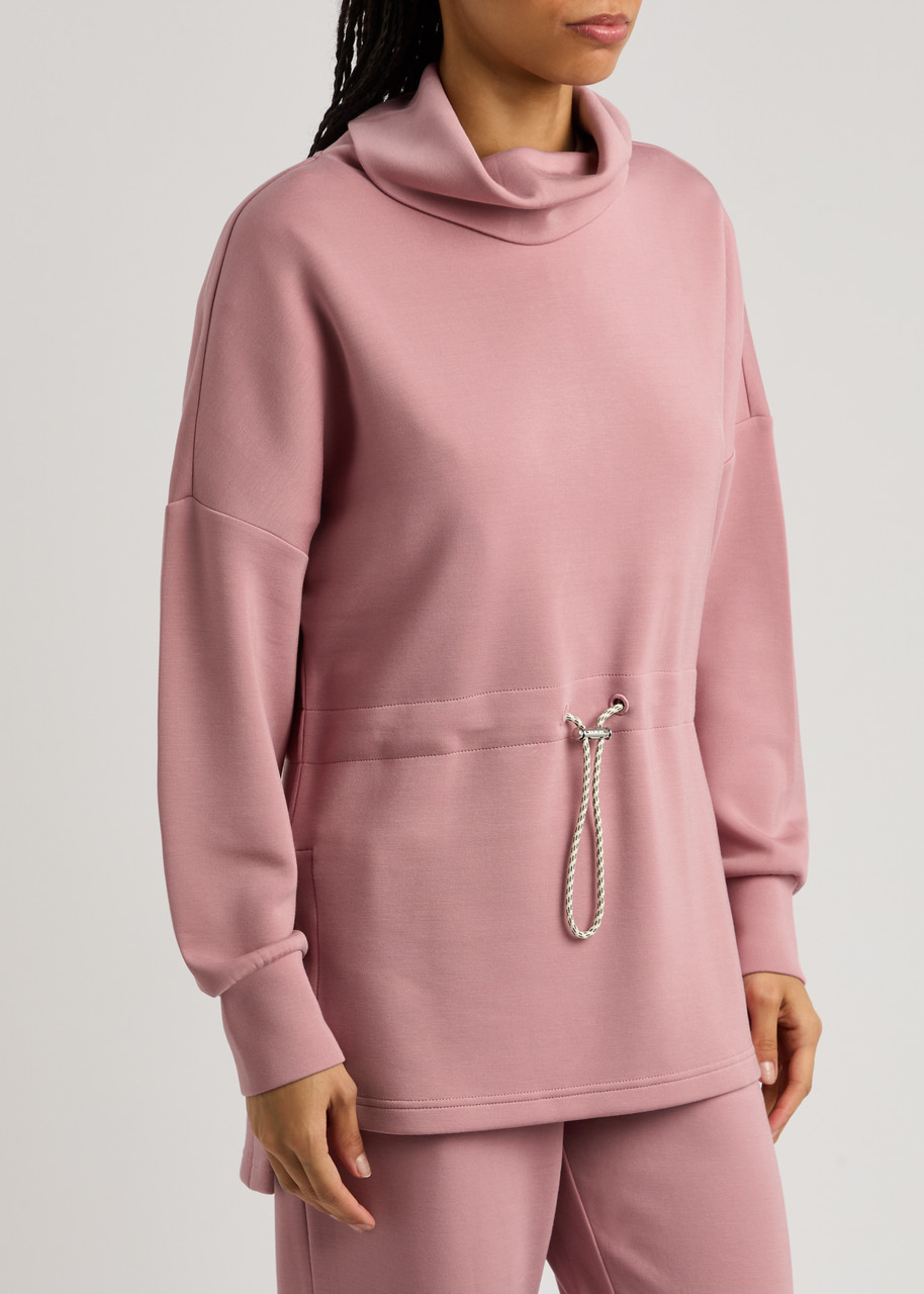 Varley Freya Stretch-jersey Sweatshirt In Pink