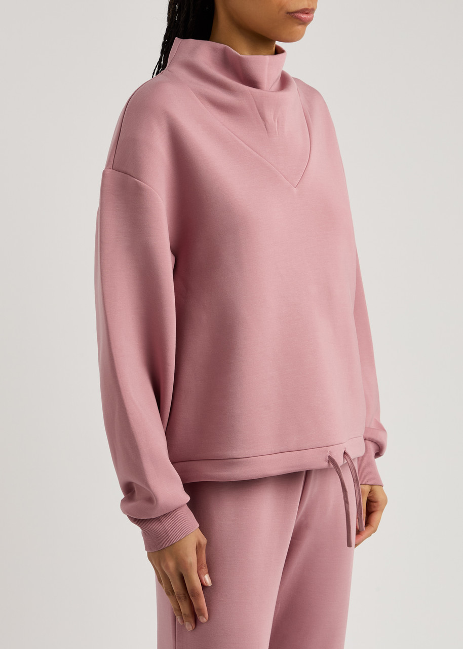 Varley Betsy Stretch-jersey Sweatshirt In Pink