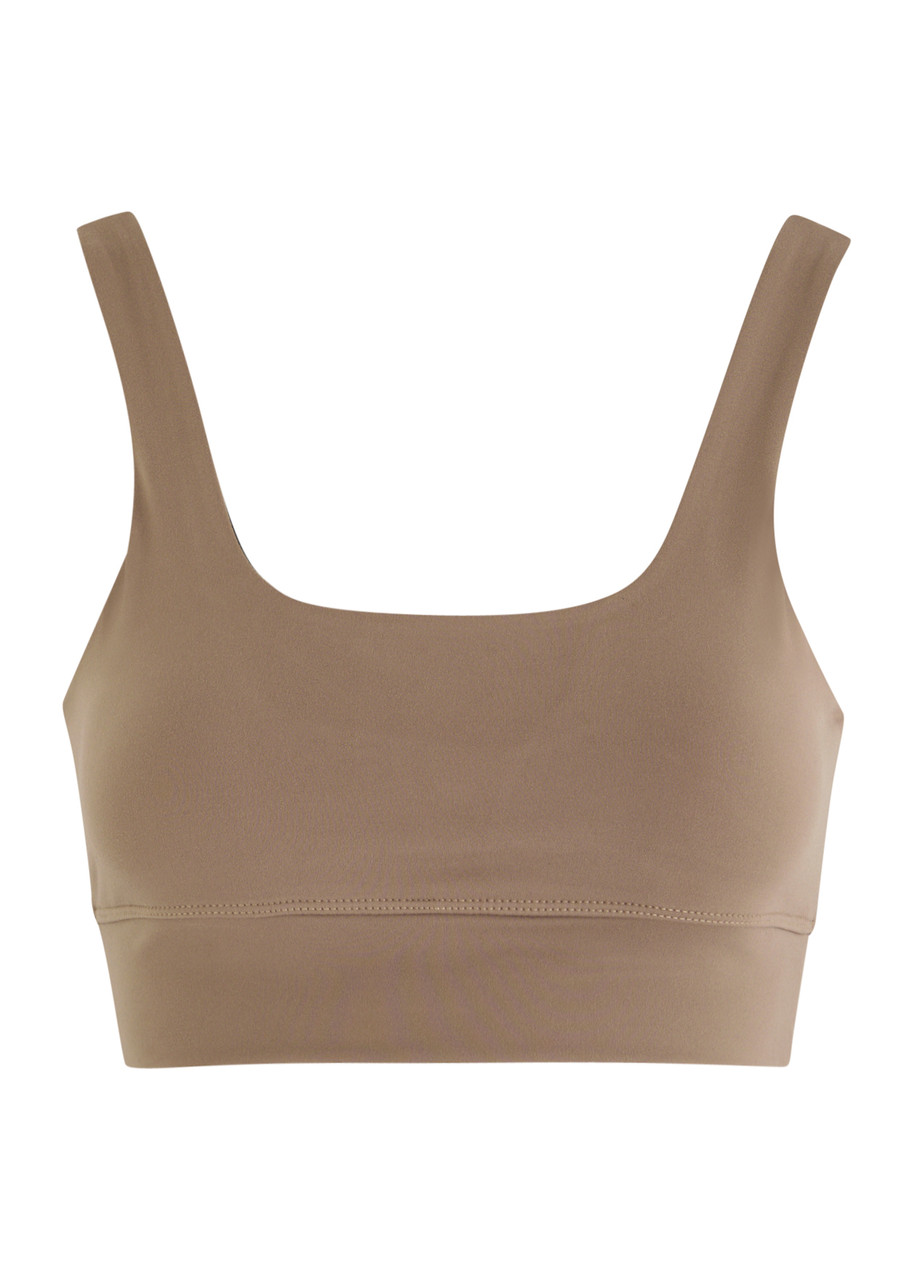Varley Freesoft Cori Stretch-jersey bra top - Taupe - M (UK12 / M)
