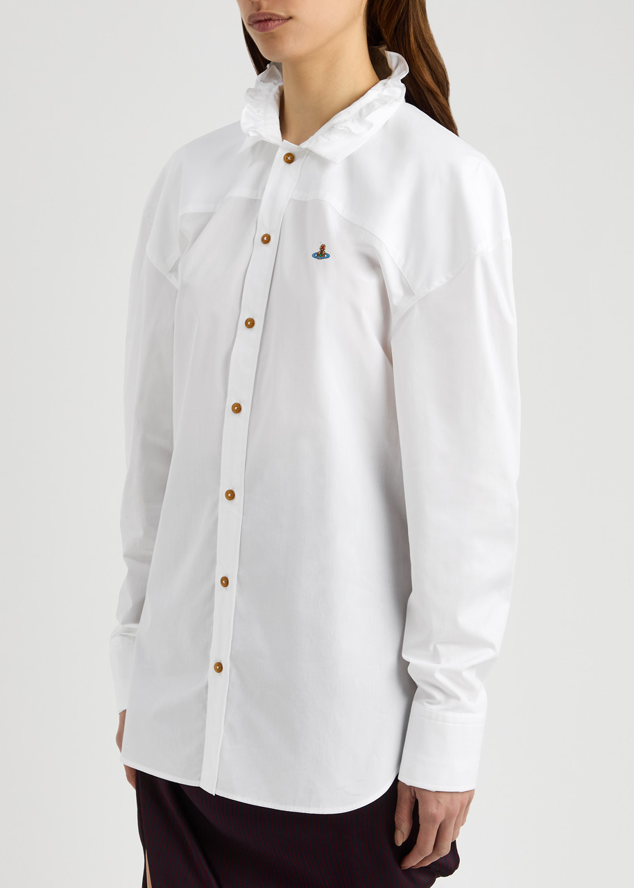 Vivienne Westwood Women White Football Shirt, S Luxury Shirts For Women Darveys In Neutral
