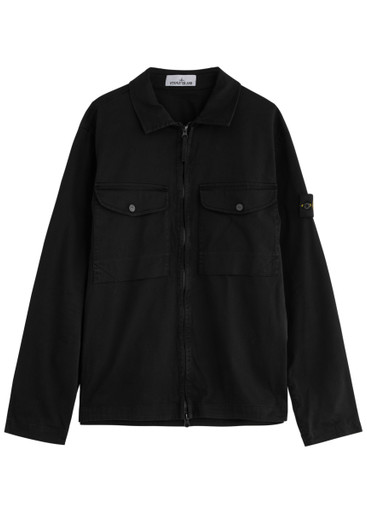 ジャケット・アウター STONE  STRETCH COTTON OVERSHIRT 23264_BLAC_1__49166.1739447720