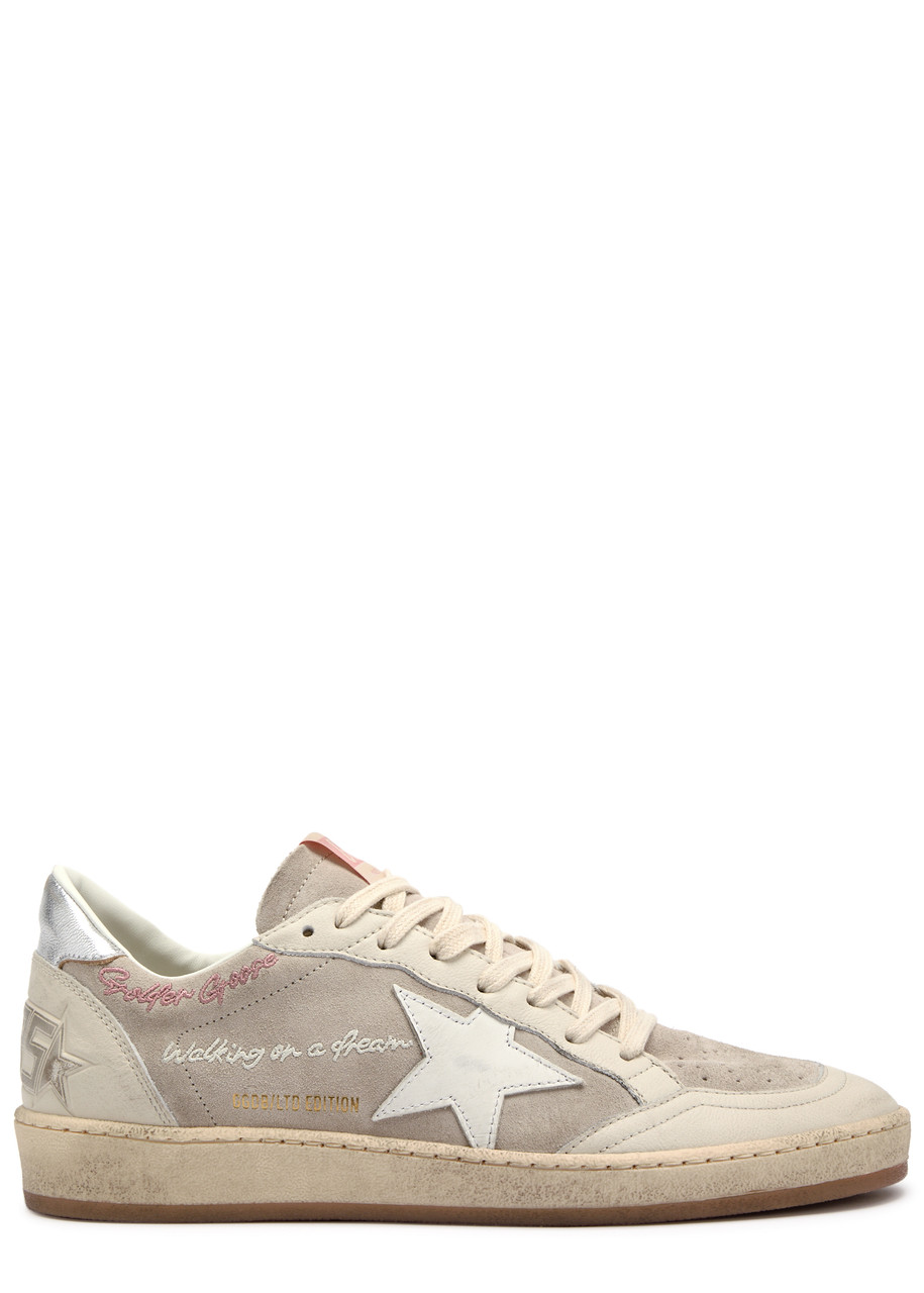 Golden Goose Ballstar Panelled Suede Sneakers - White And Pink - 40 (IT40 / UK7)