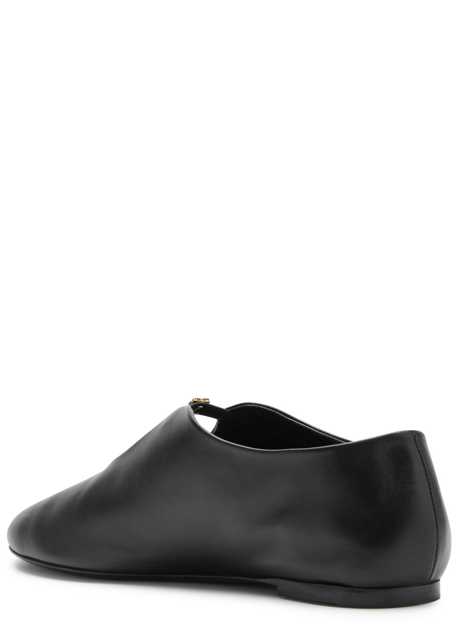 Givenchy 4g Liquid Nappa Leather Ballet Flats In Black