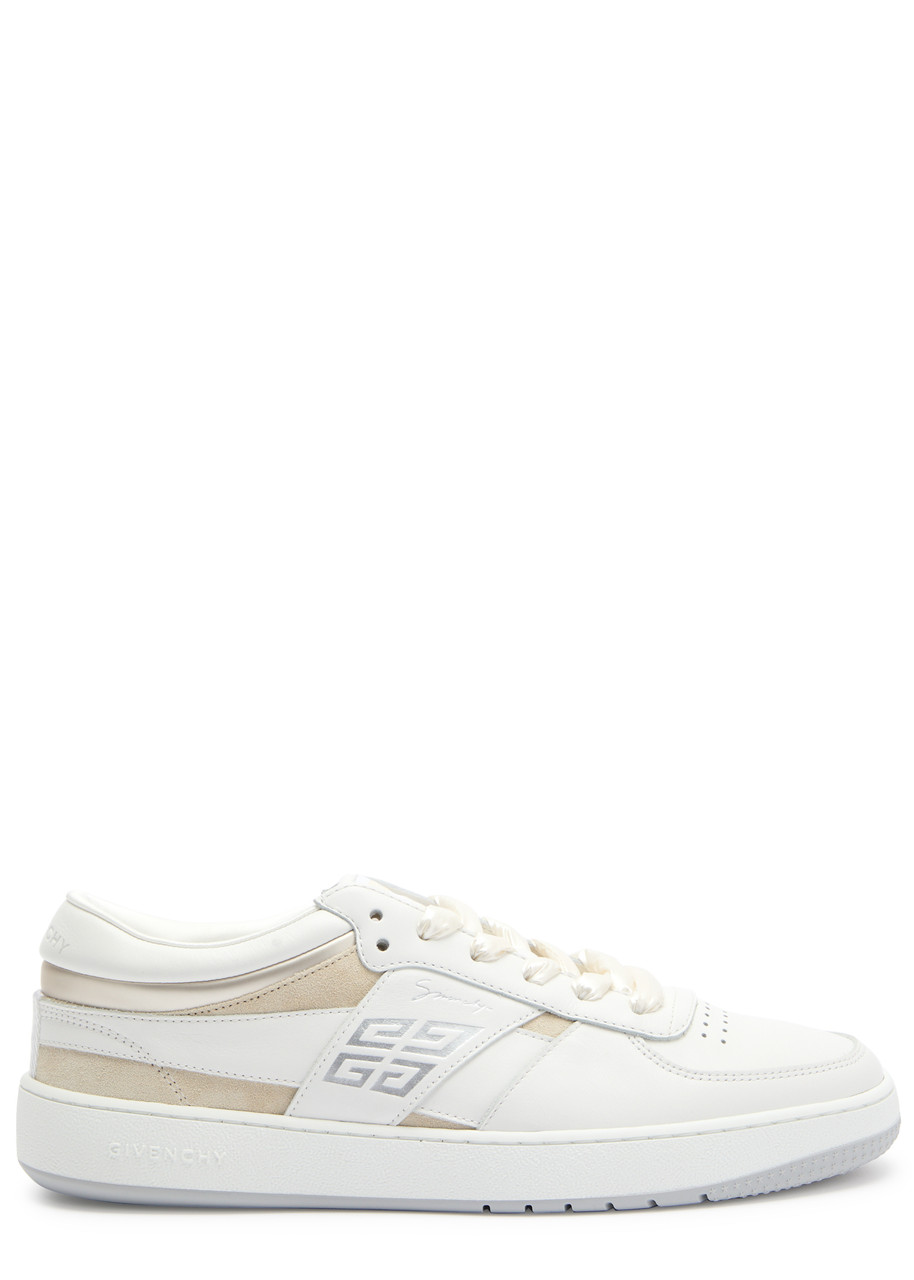 Givenchy G Move Sneakers In Mixed Leathers In White
