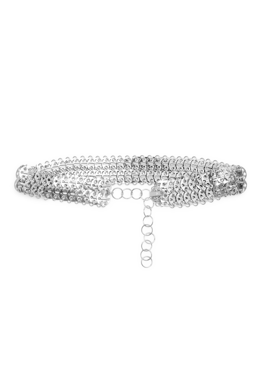 Rabanne Nano Chunky Chain Belt - Silver