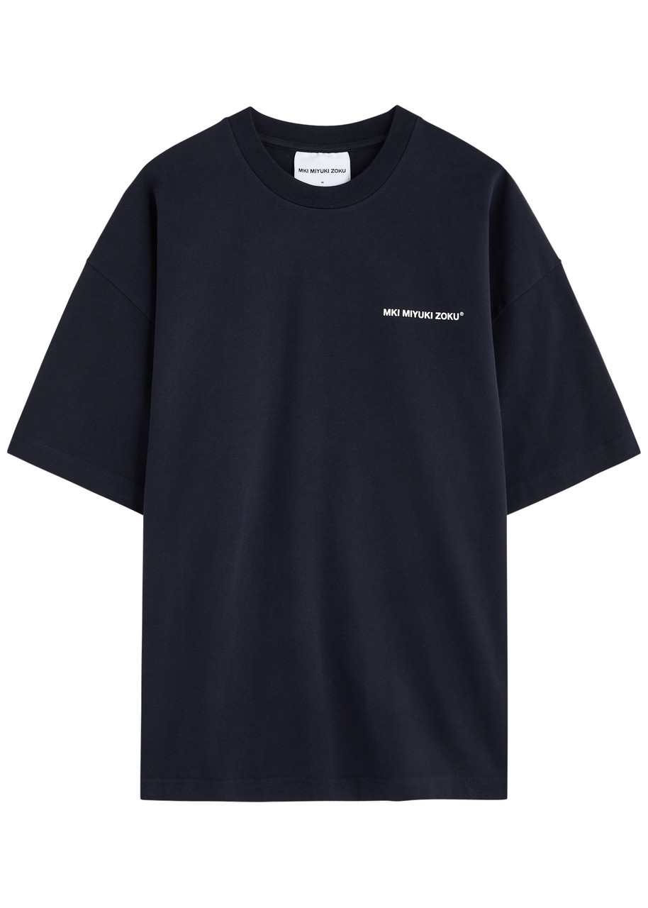Mki Miyuki Zoku Logo-print Cotton T-shirt In Navy