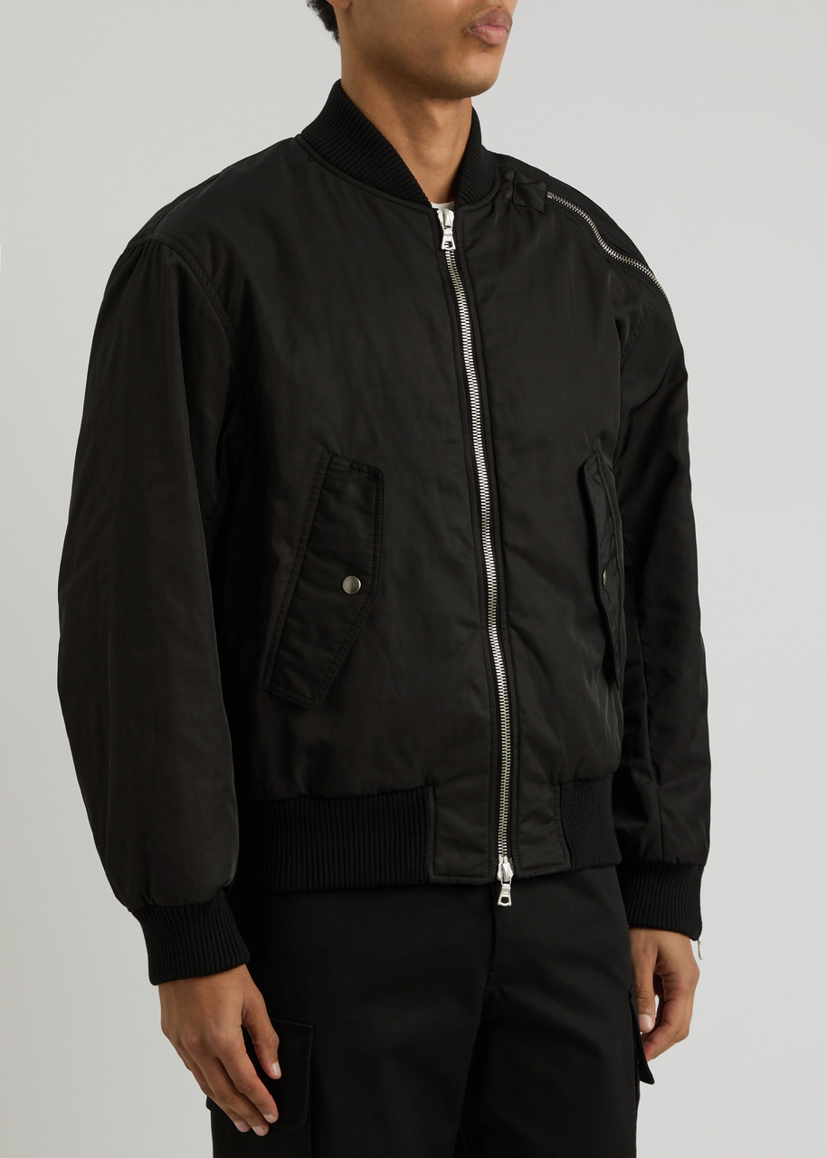 Dries Van Noten Vilmory Shell Bomber Jacket In Black