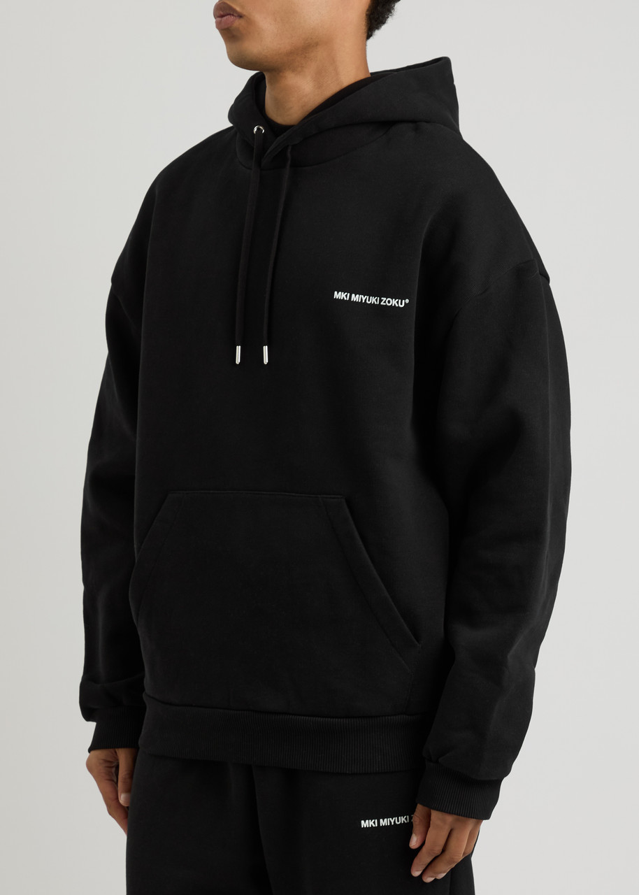 Mki Miyuki Zoku Logo Hooded Cotton-blend Sweatshirt In Black
