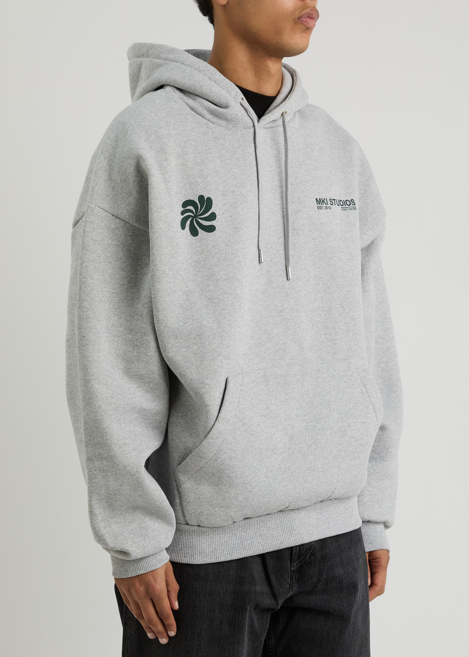 Mki Miyuki Zoku Logo Hooded Cotton-blend Sweatshirt In Grey