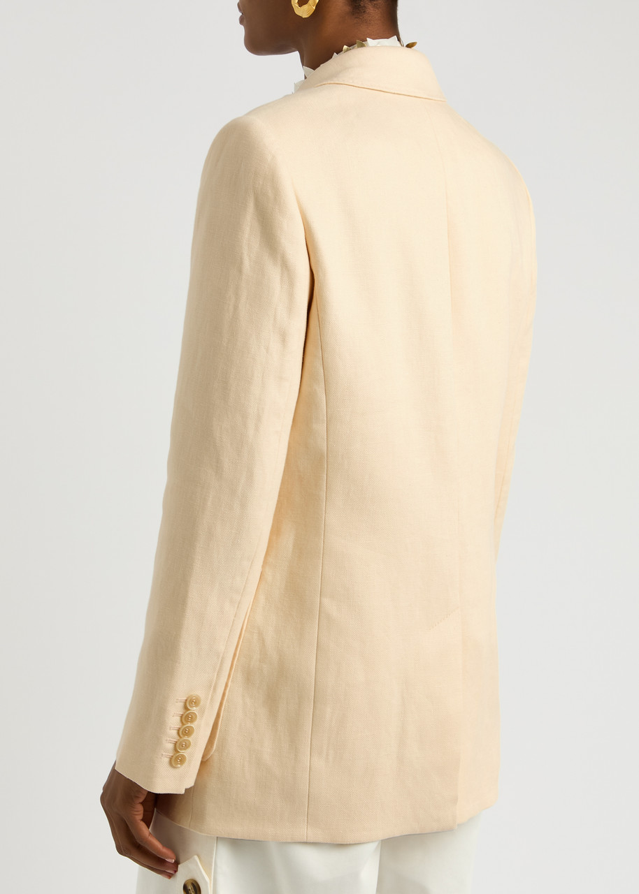  Zimmermann Illuminate Linen Blazer - Yellow - 2 (uk 12 / M) 